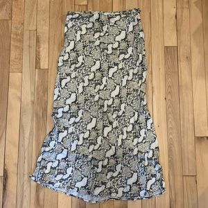 H&M Snake Print satin skirt